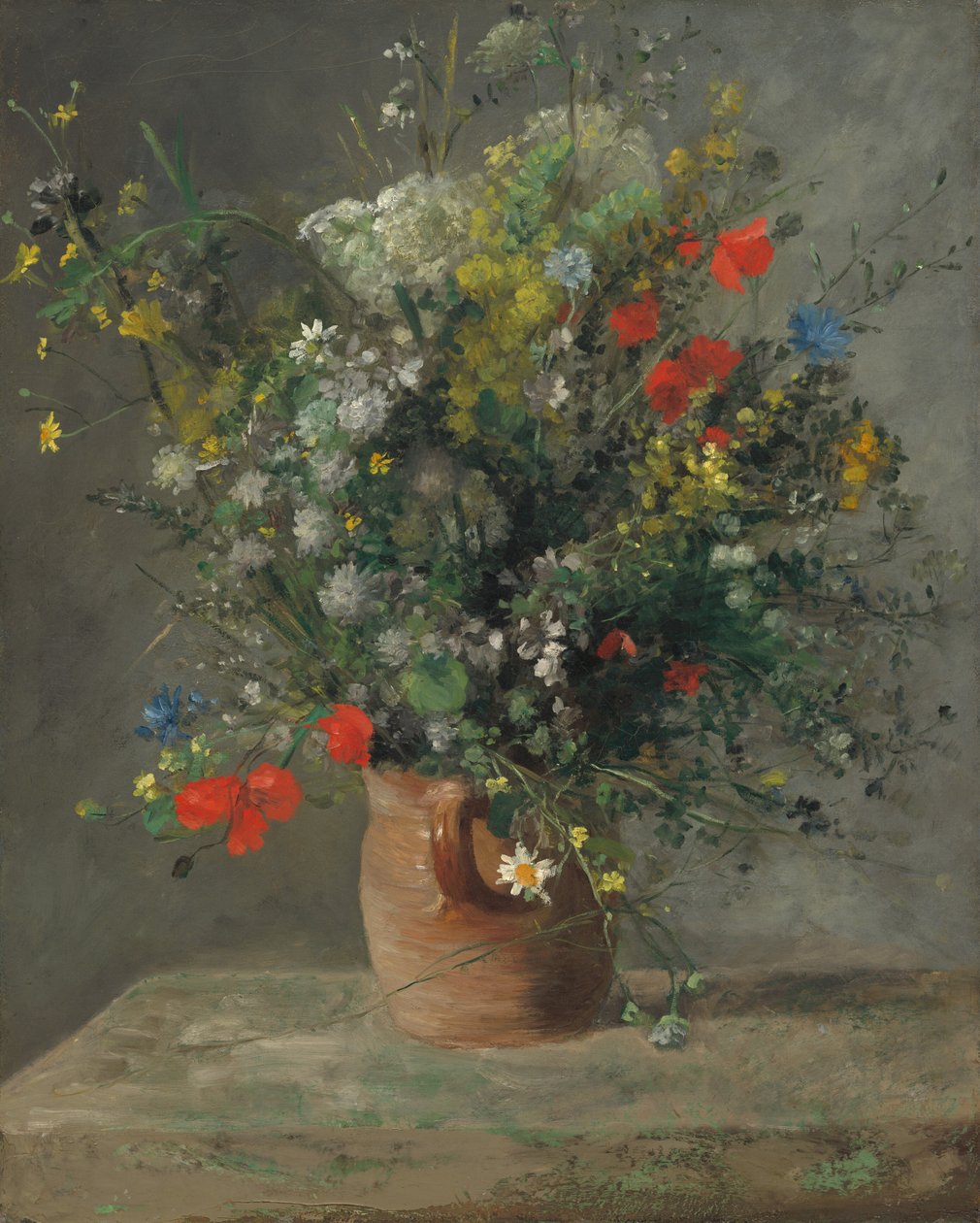 Flores em um vaso, c. 1866. de Pierre Auguste Renoir