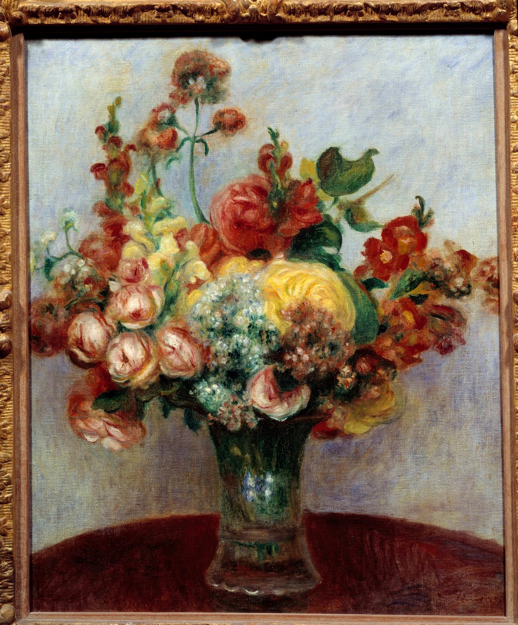 Flores num vaso. Pintura de Pierre Auguste Renoir (1841-1919) de Pierre Auguste Renoir