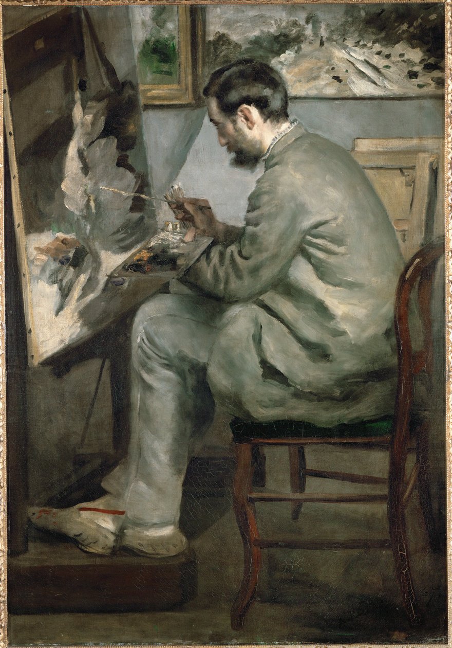 Frederic Bazille, pintura A Garça (óleo sobre tela) de Pierre Auguste Renoir