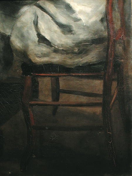 Frederick Bazille no seu Easel de Pierre Auguste Renoir
