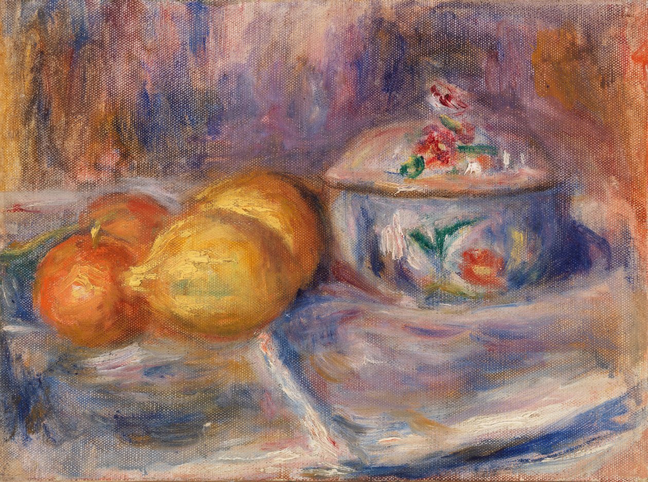 Fruta e Bonbonnière de Pierre Auguste Renoir
