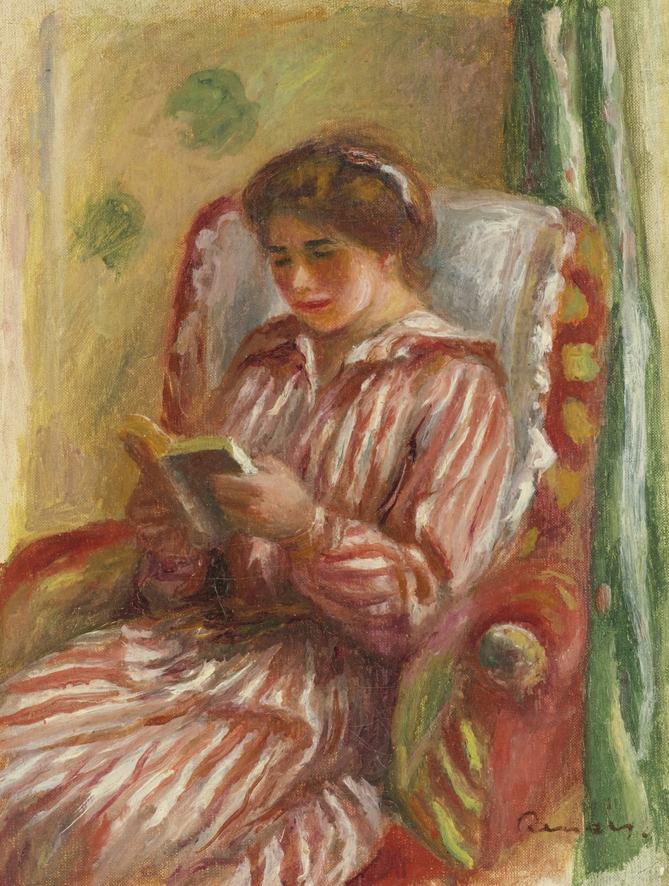 Gabrielle Reading, 1910 de Pierre Auguste Renoir