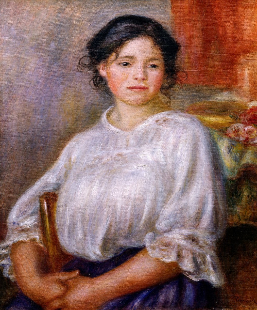 Menina sentada, por Pierre-Auguste Renoir de Pierre Auguste Renoir