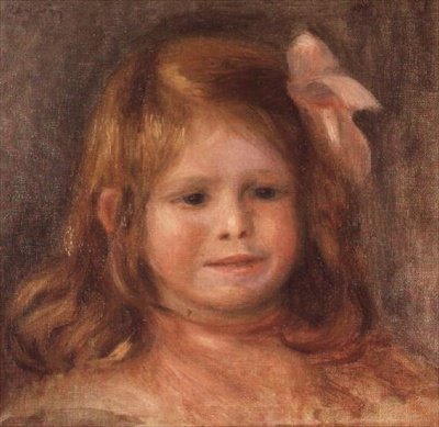 Rapariga com uma Fita Cor-de-Rosa de Pierre Auguste Renoir