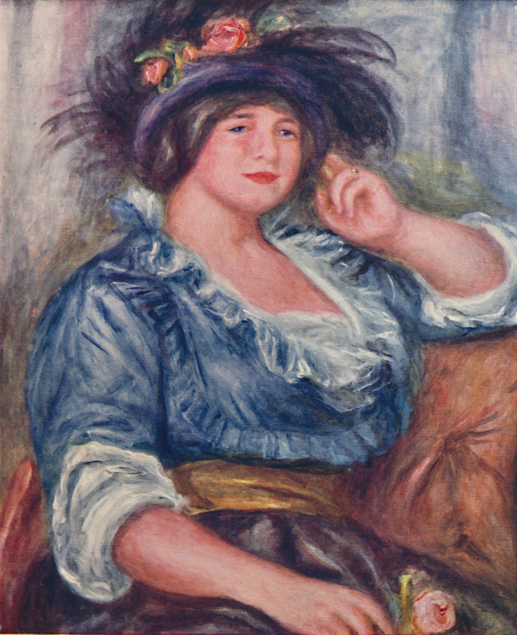 Menina com uma Rosa, 1913, 1923 de Pierre Auguste Renoir