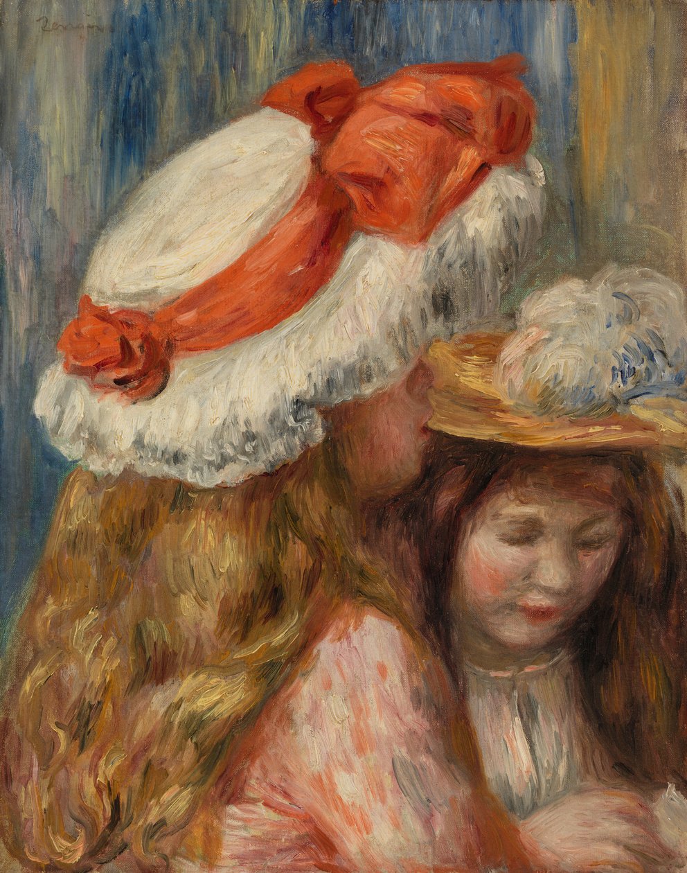 Raparigas com chapéu de Pierre Auguste Renoir