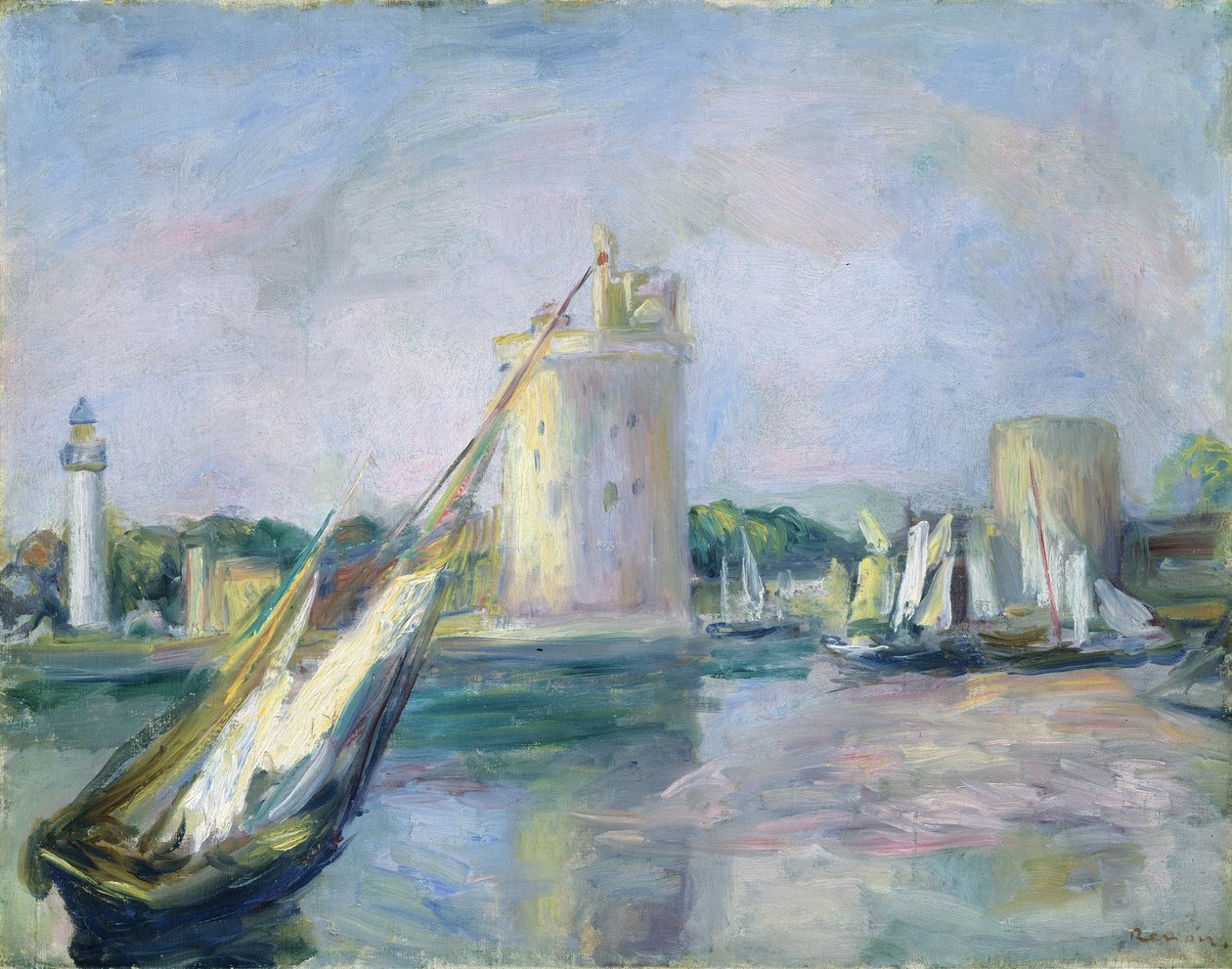 Entrada do porto de La Rochelle, 1896. de Pierre Auguste Renoir