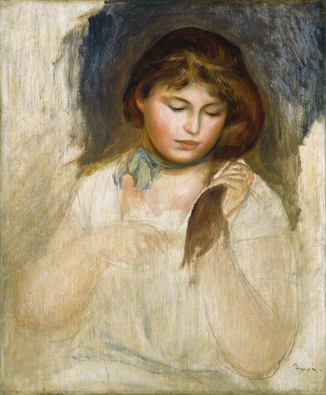Cabeça de Gabrielle, 1895 de Pierre Auguste Renoir