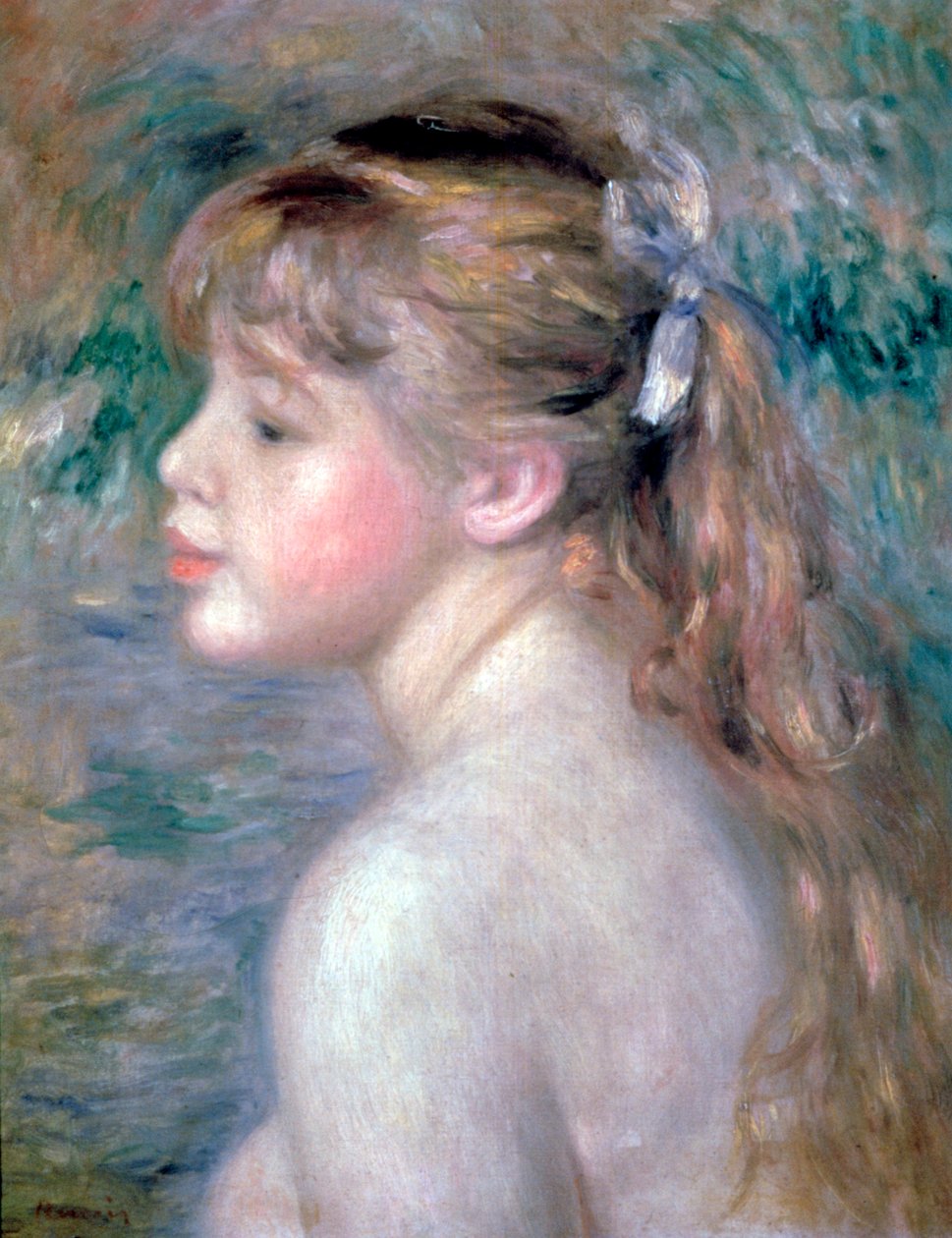 Cabeça de uma criança, 1892. de Pierre Auguste Renoir