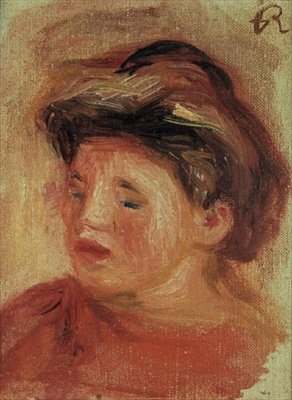 Chefe de uma jovem rapariga de Pierre Auguste Renoir