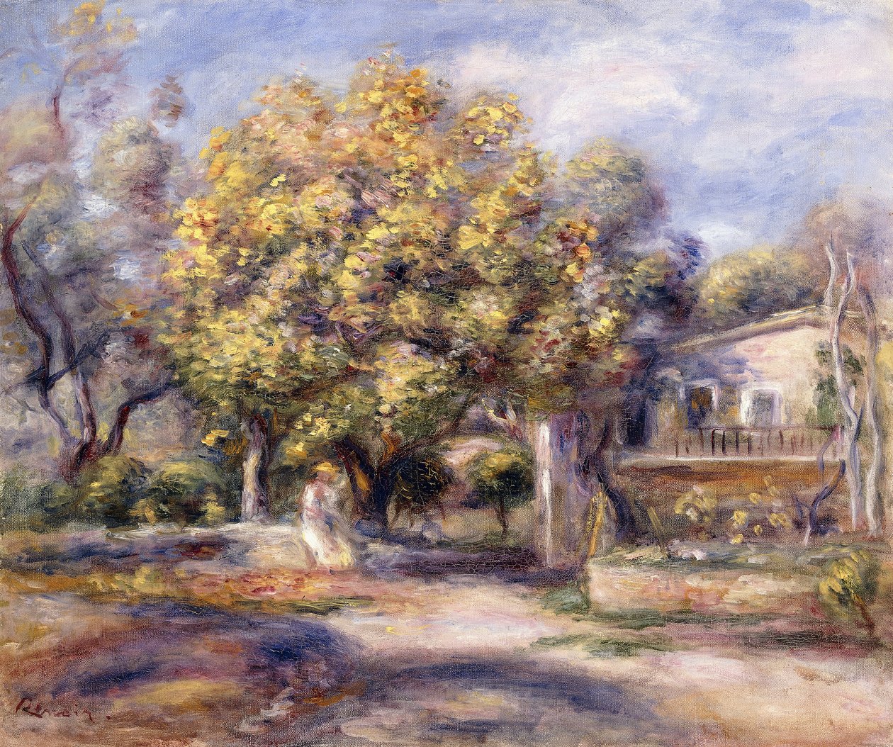 House at Cagnes, c.1905 (óleo sobre tela) de Pierre Auguste Renoir