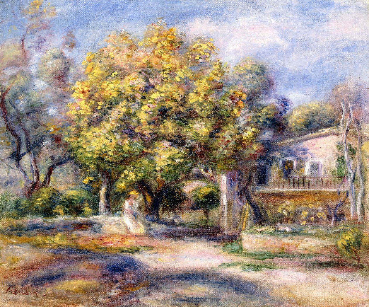 Casas em Cagnes, c.1905 de Pierre Auguste Renoir