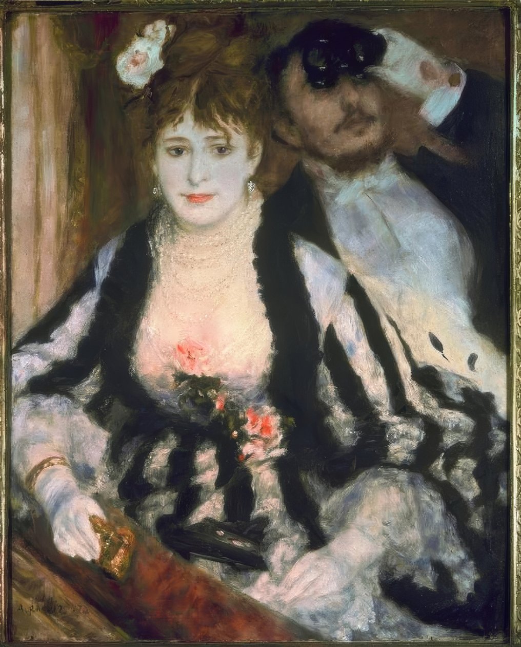 Na caixa de teatro de Pierre Auguste Renoir