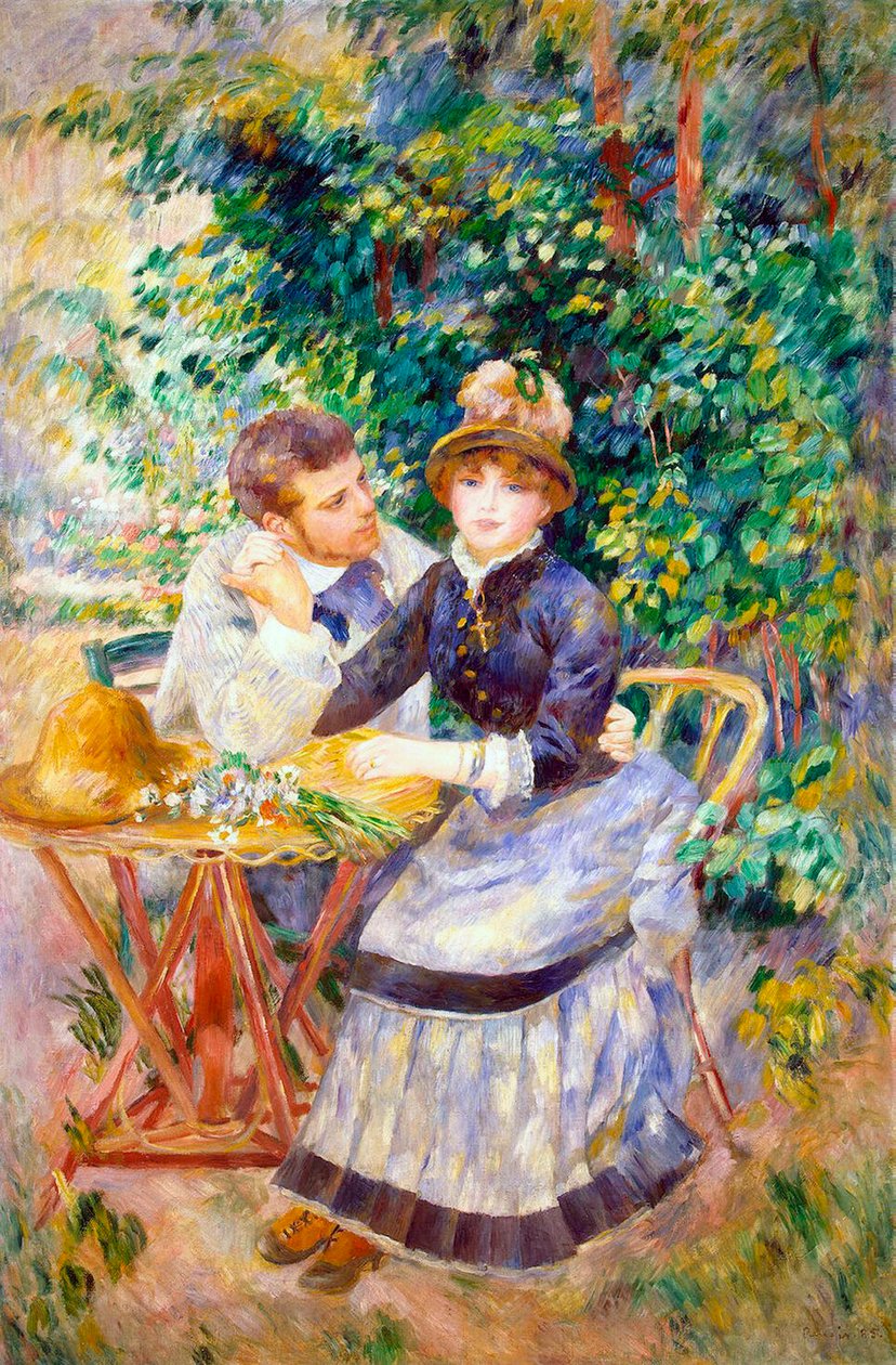 No jardim, 1885. | Pierre-Auguste Renoir