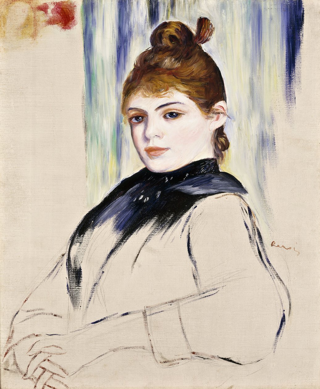 Moça com um bolo, 1882 de Pierre Auguste Renoir