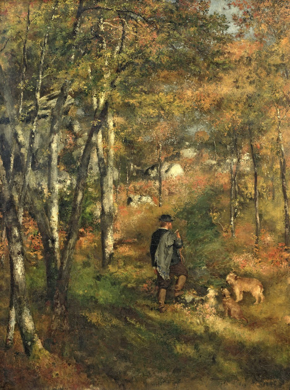 Jules Le Coeur na Floresta de Fontainebleau de Pierre Auguste Renoir
