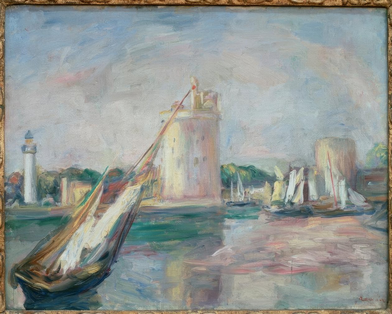 A entrada do porto de La Rochelle de Pierre Auguste Renoir