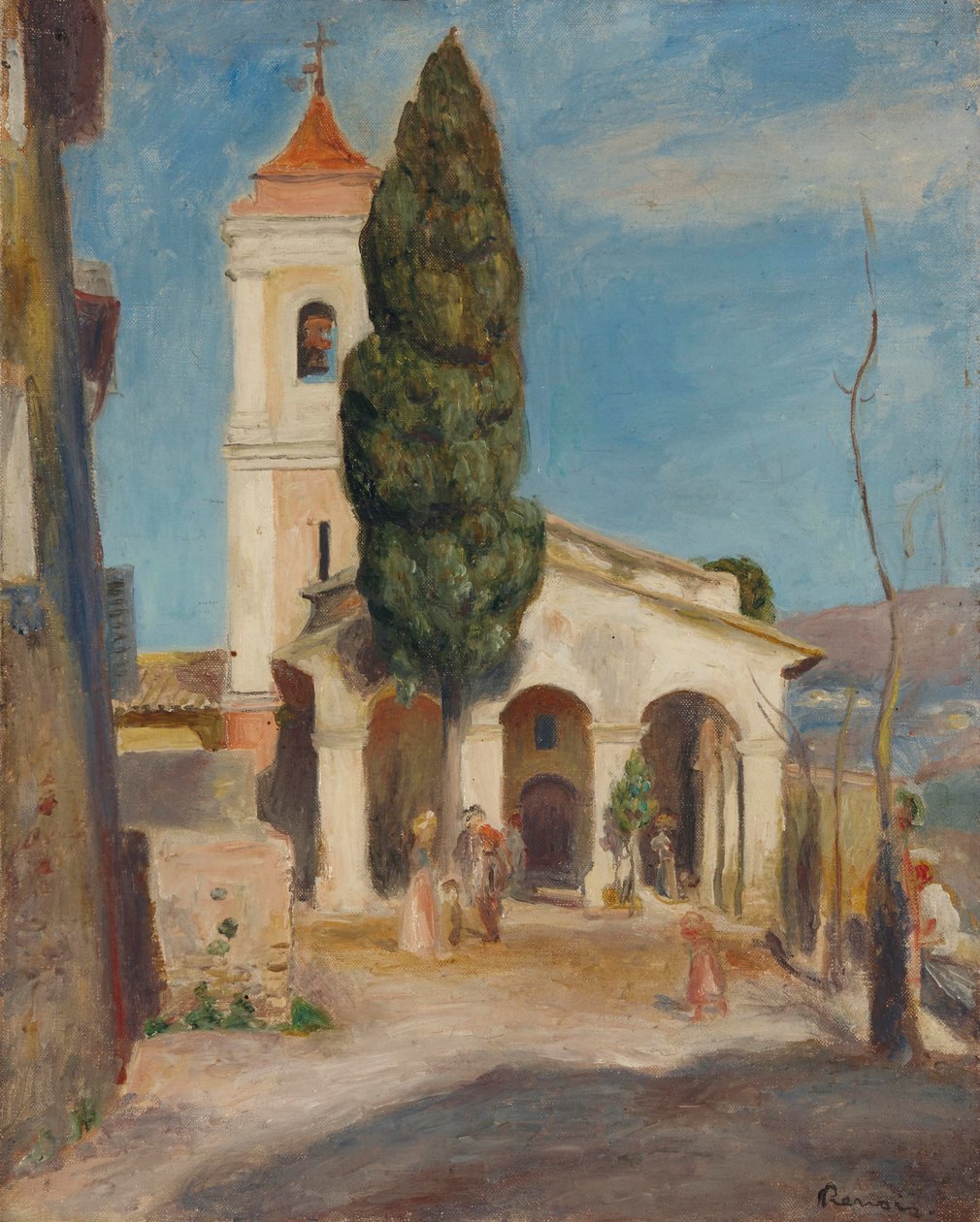 Capela de Notre-Dame de Proteção em Haut-de-Cagnes, 1905 de Pierre Auguste Renoir