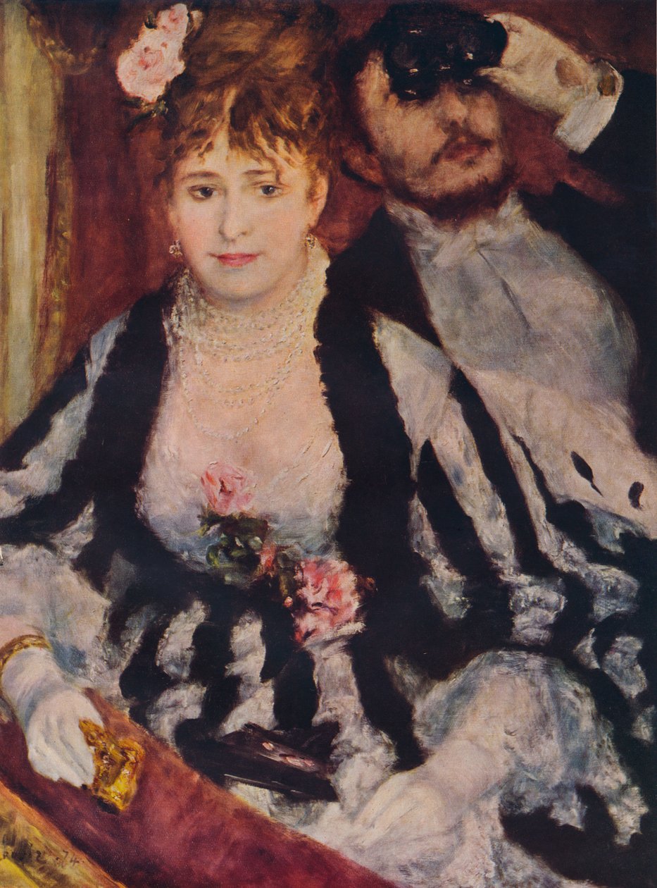 La Loge A Caixa do Teatro, 1874, 1938 de Pierre Auguste Renoir