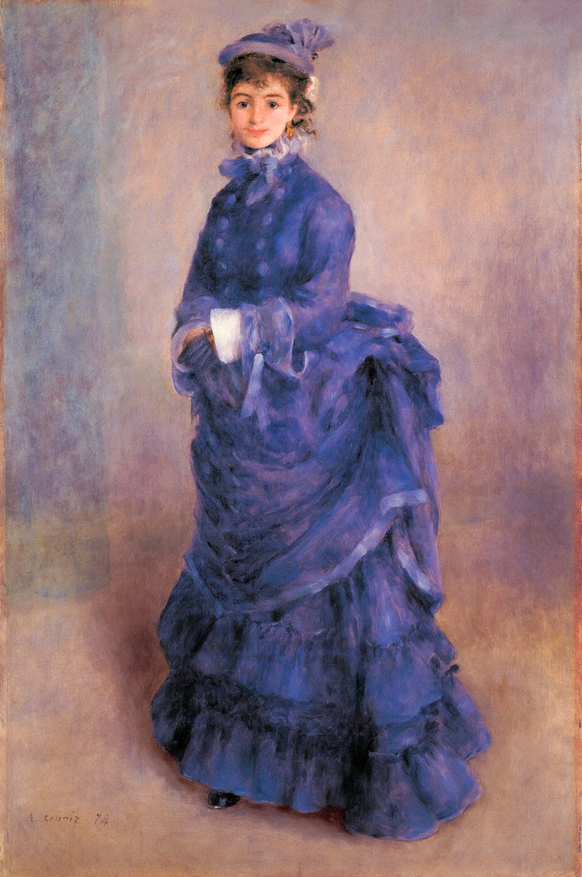 "La Parisienne", retrato de Madame Henriette Henriot, atriz francesa e modelo preferido da pintora de Pierre Auguste Renoir
