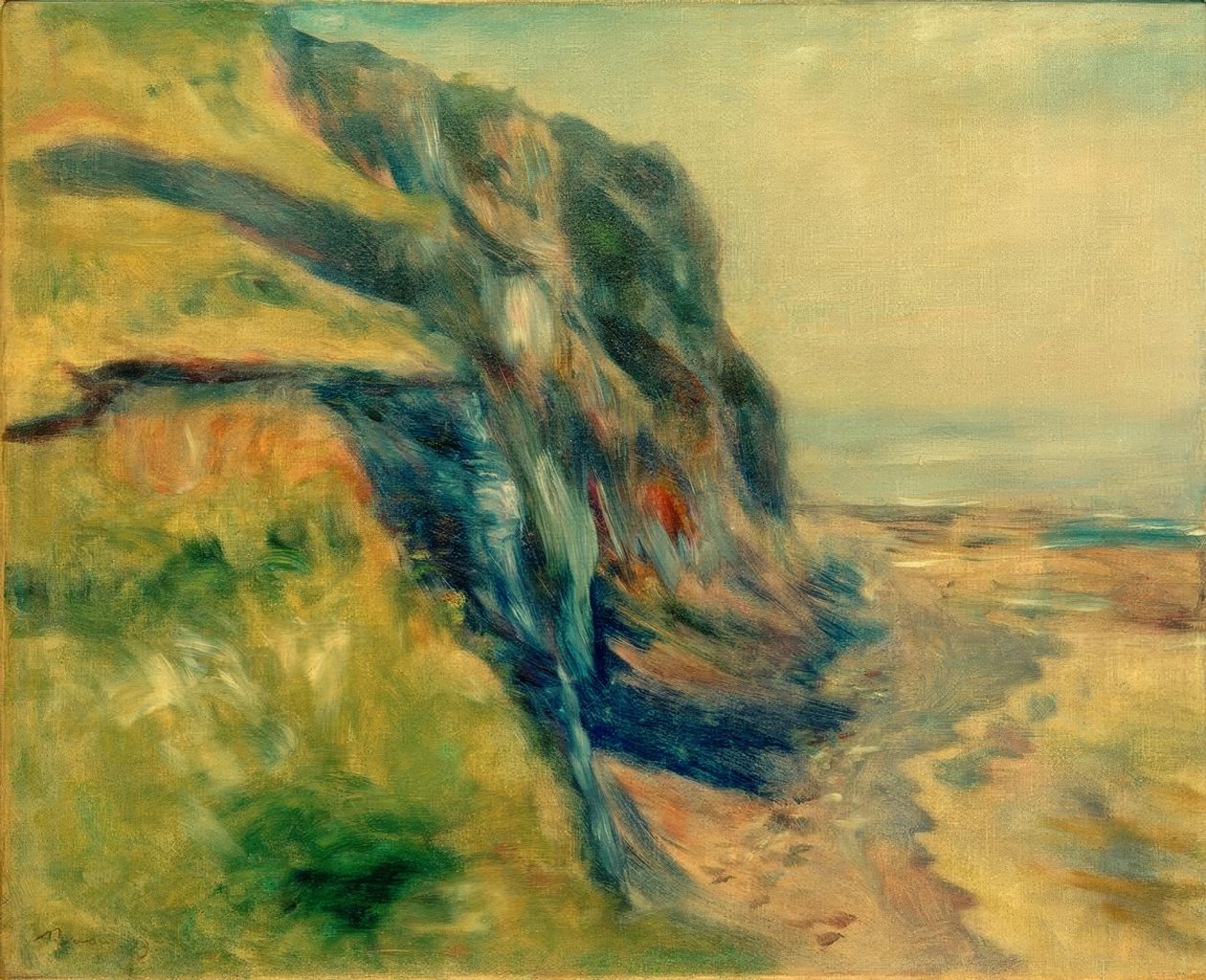 A costa perto de Dieppe de Pierre Auguste Renoir