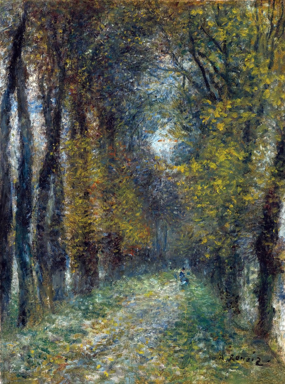 A viela coberta - Pintura de Pierre Auguste Renoir (1841-1919) de Pierre Auguste Renoir