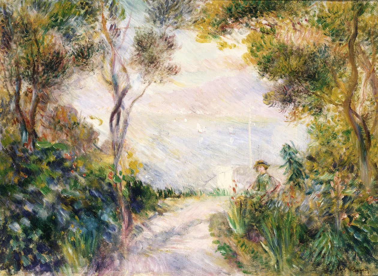 Paisagem, fim do caminho de Pierre Auguste Renoir