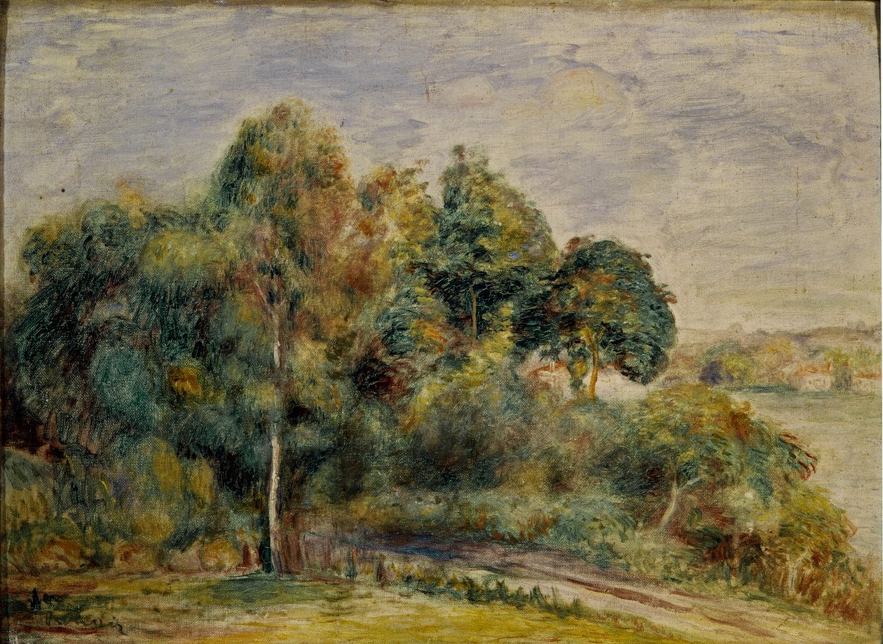 Paisagem. Pintura de Pierre Auguste Renoir (Pierre-Auguste de Pierre Auguste Renoir