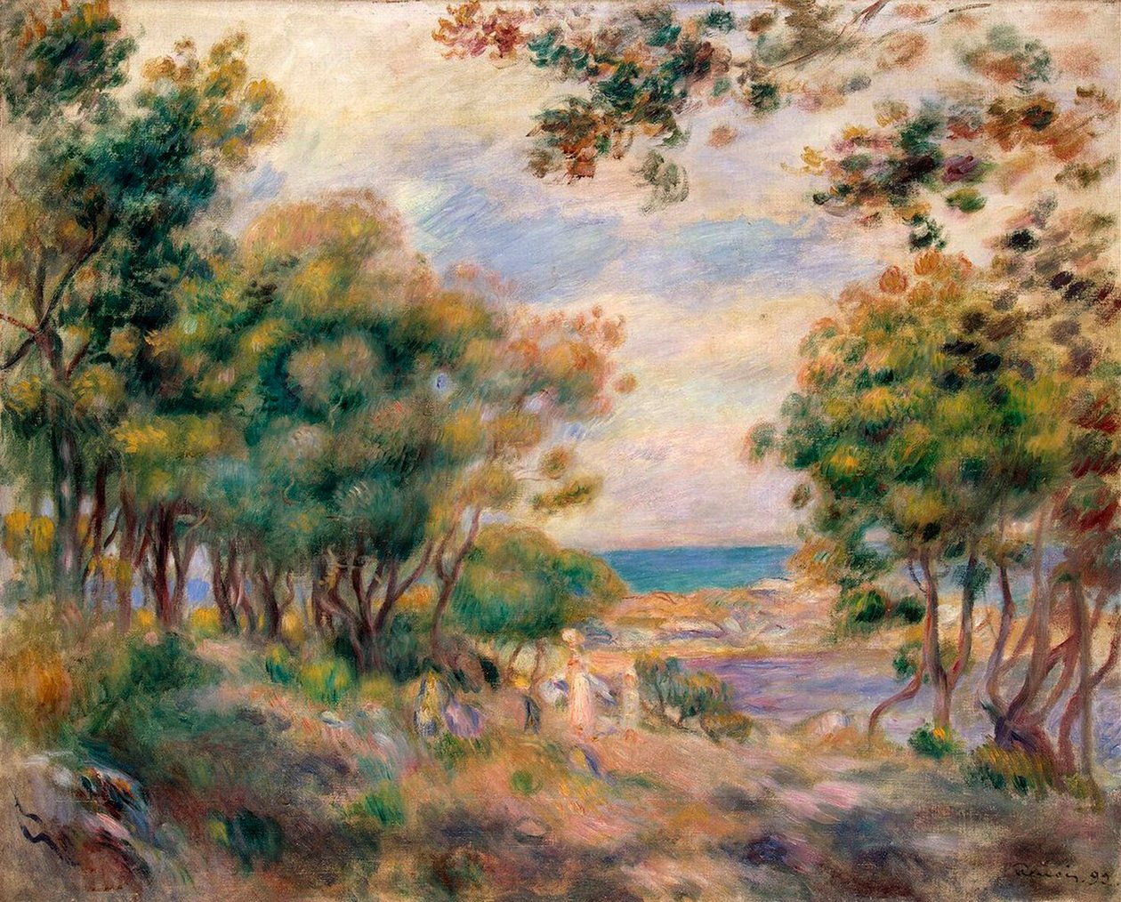 Paisagem em Beaulieu, 1899. de Pierre Auguste Renoir