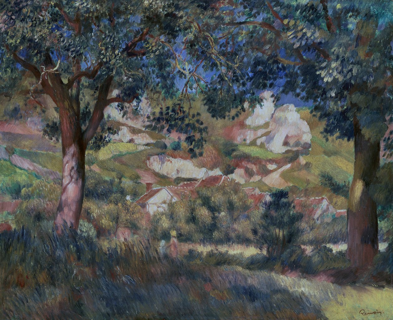 Paisagem em La Roche Guyon, c.1887 (óleo sobre tela) de Pierre Auguste Renoir