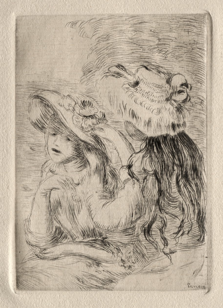 Le Chapeau epinglé (gravura) de Pierre Auguste Renoir