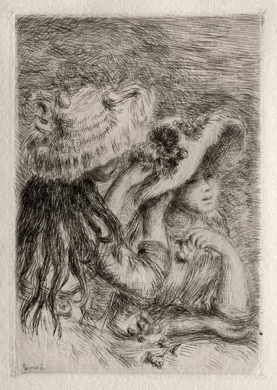 O chapéu preso de Pierre Auguste Renoir