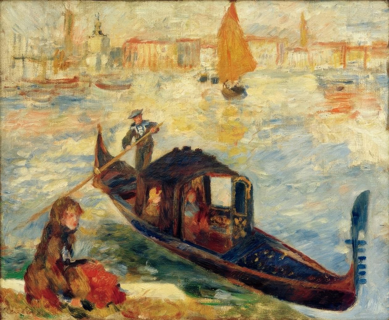 O Grande Canal, Veneza (Gôndola) de Pierre Auguste Renoir