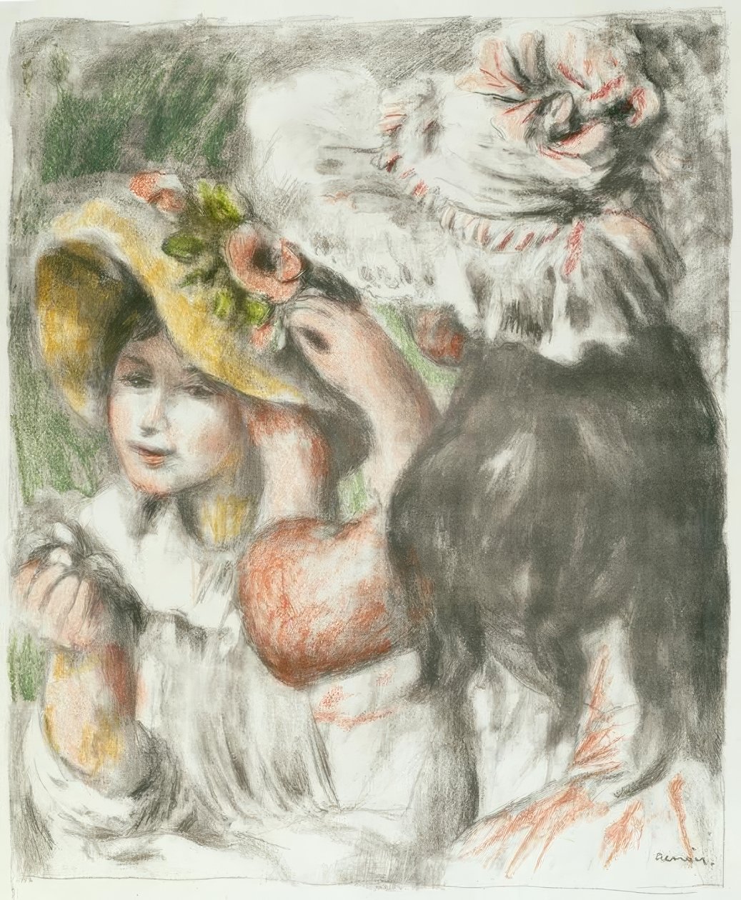 O chapéu preso de Pierre Auguste Renoir