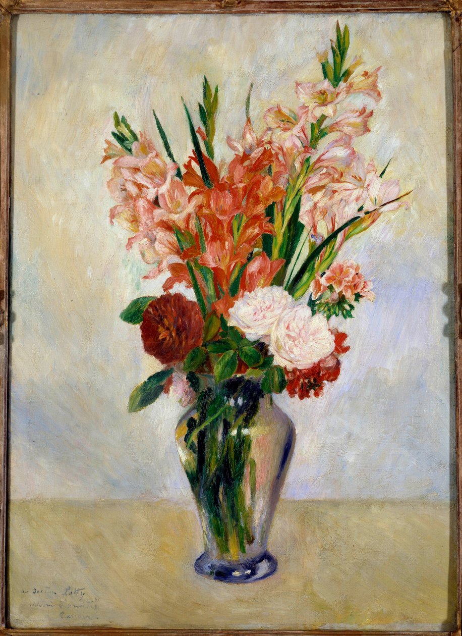 Les glaieuls Painting de Pierre Auguste Renoir (1841-1919) 1885 Sol. 0,75 x 0,54 m Paris, musee d