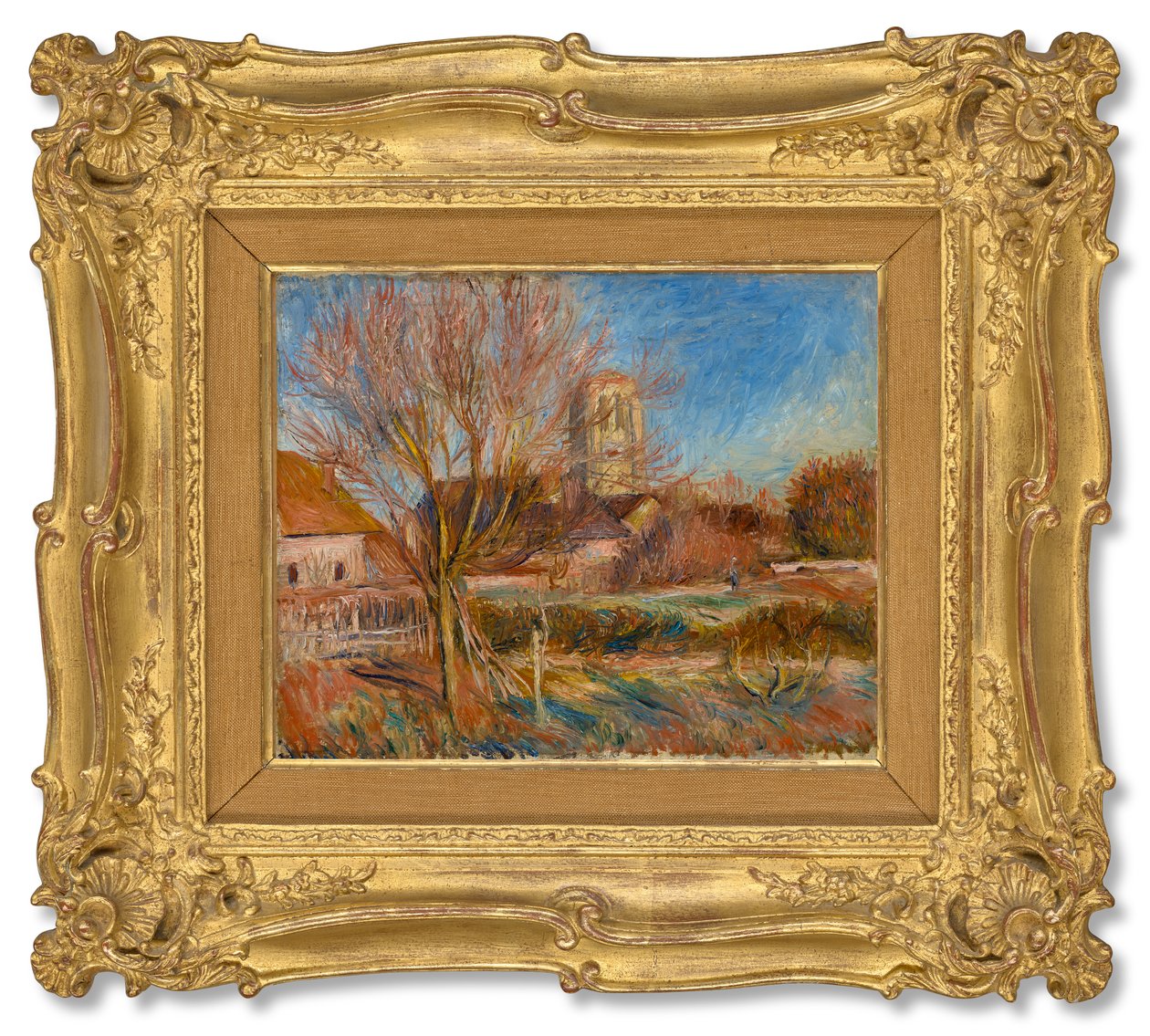 A igreja de Essoyes, c.1900 (óleo sobre tela) de Pierre Auguste Renoir