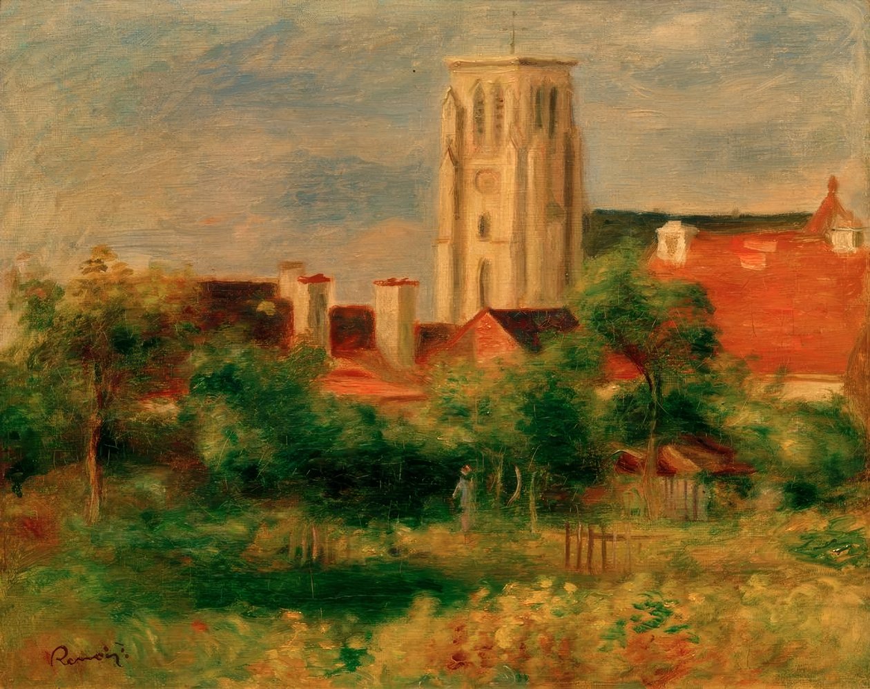 A igreja de Essoyes de Pierre Auguste Renoir
