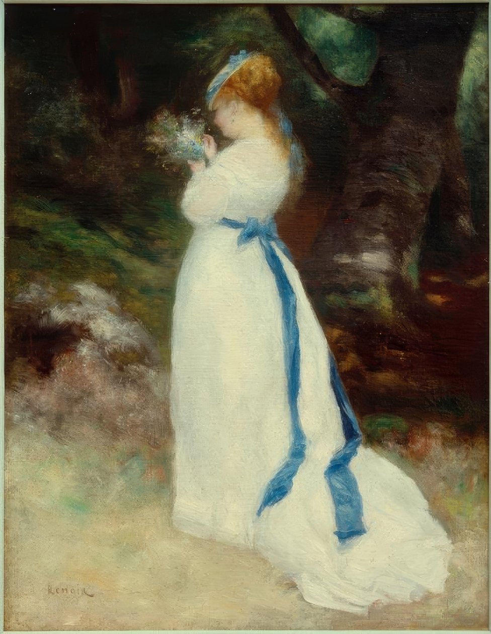 Lise com um buquê de campo de Pierre Auguste Renoir