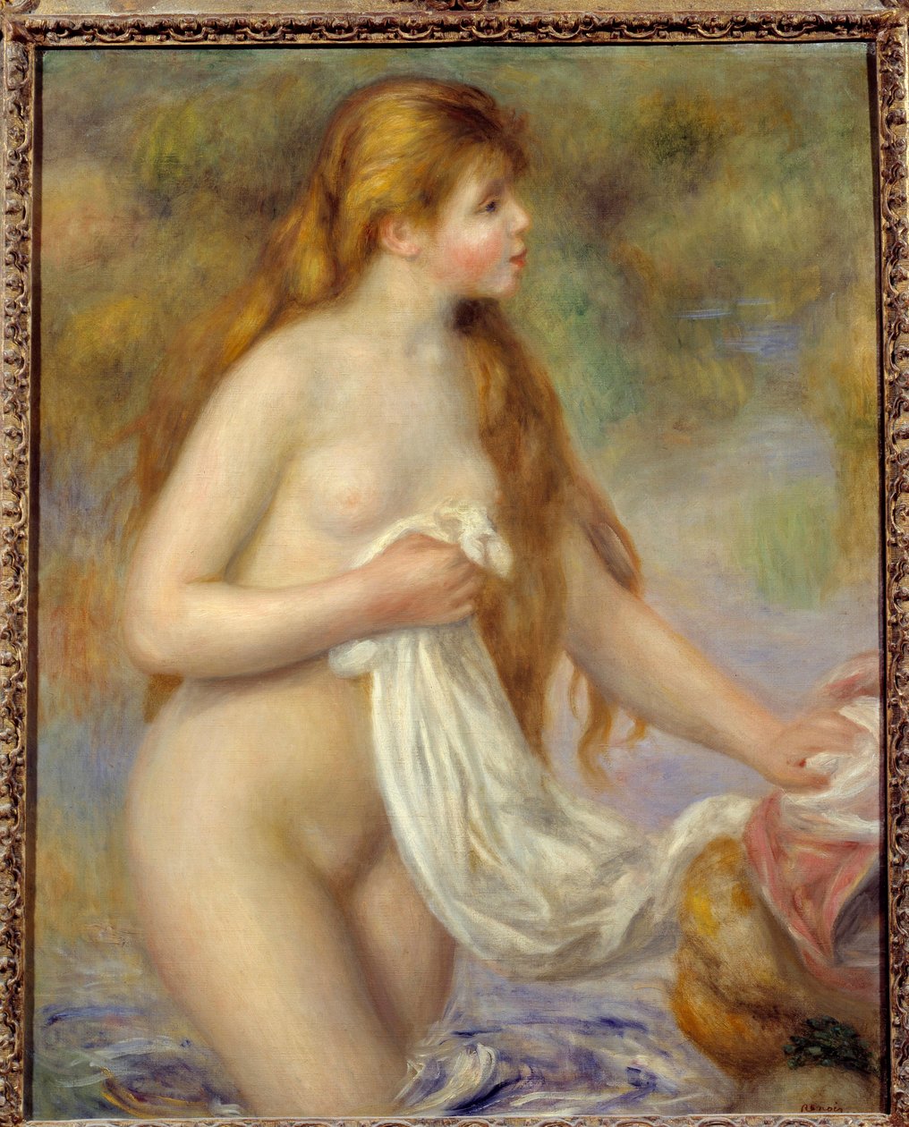 Pintura de Banho Longo por Pierre Auguste Renoir (1841-1919) de Pierre Auguste Renoir