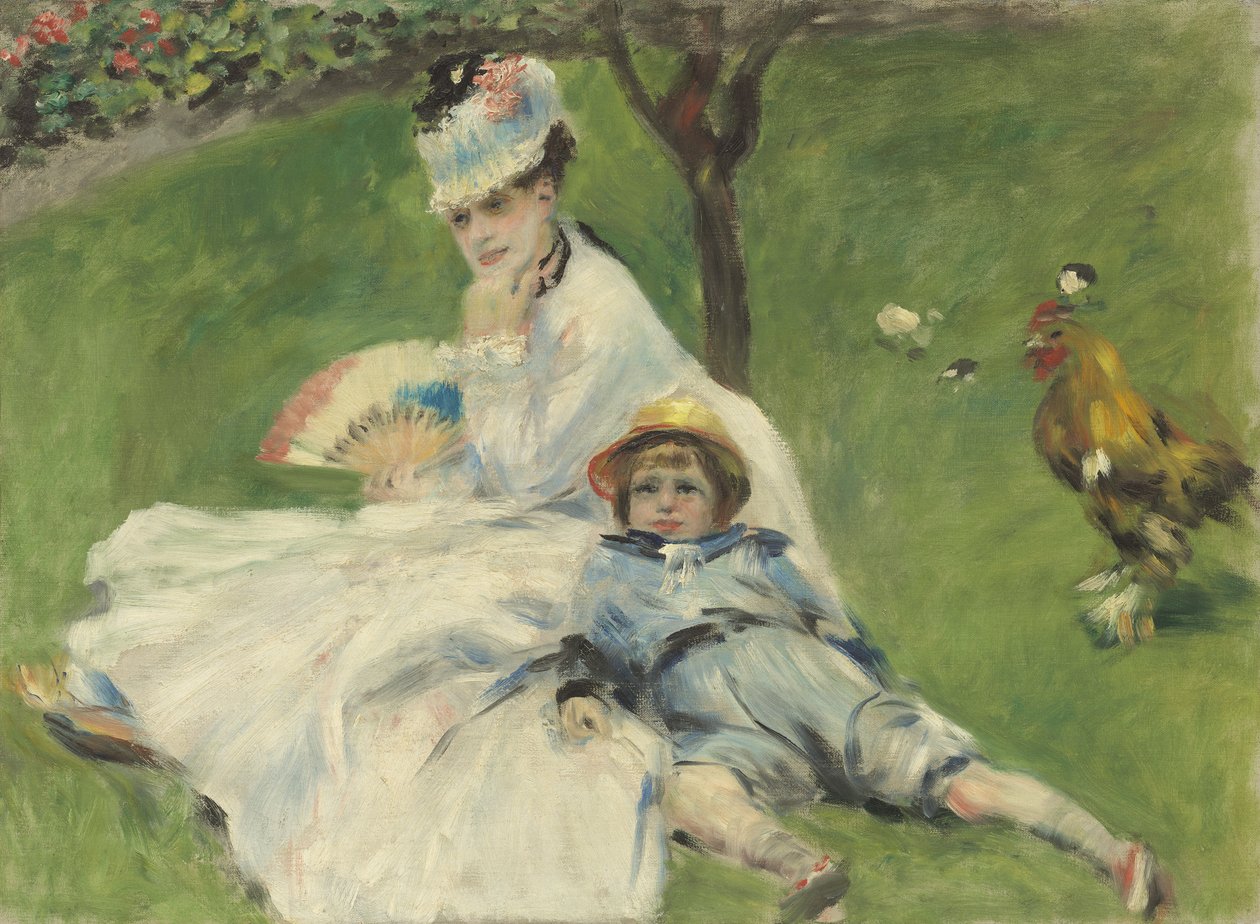 Madame Monet e seu filho, 1874 de Pierre Auguste Renoir