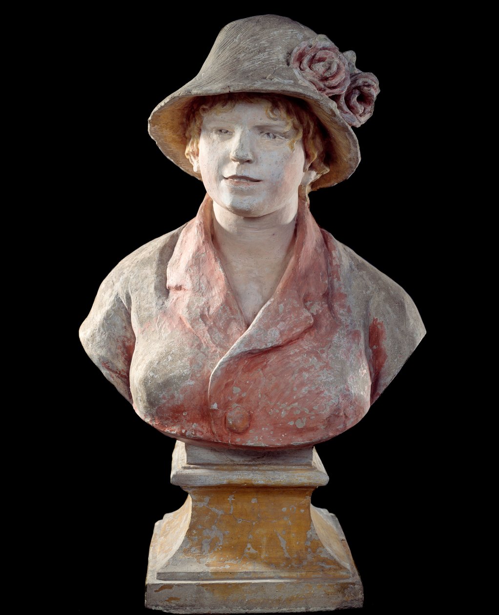 Madame Renoir, esposa do artista Busto de argamassa policromada de Pierre Auguste Renoir (1841-1919) 1916 Paris, Musee d