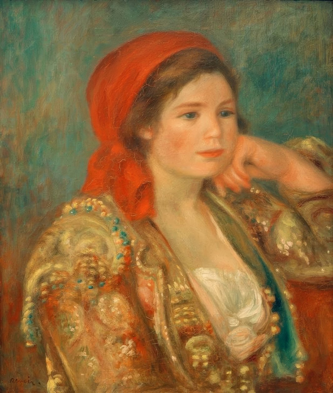 Menina com casaco espanhol de Pierre Auguste Renoir