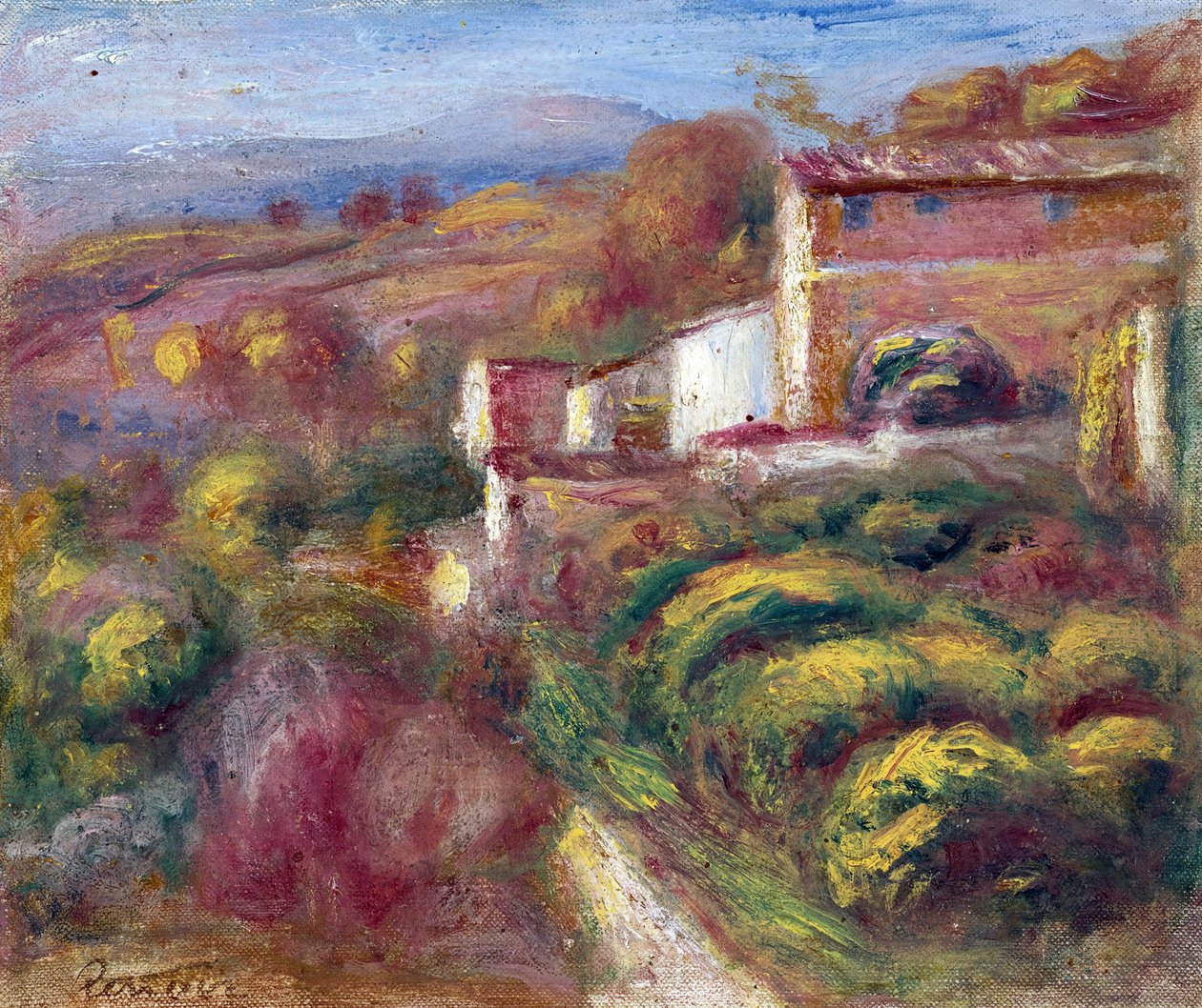Maison de la Poste (Cagnes sur mer) - Pintura de Pierre Auguste Renoir (1841-1919), - Óleo sobre tela de Pierre Auguste Renoir