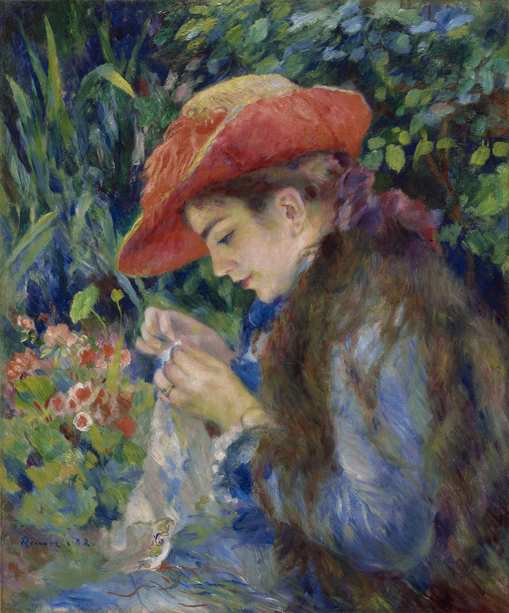 Costura Marie-Therese Durand-Ruel, 1882 de Pierre Auguste Renoir
