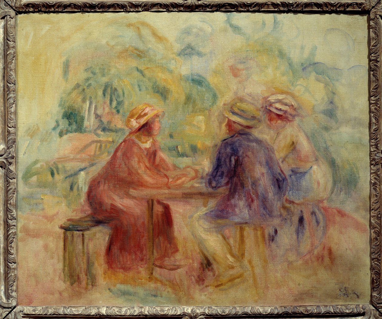 Encontro no jardim Pintura de Auguste Renoir (1841-1919) Sol do século XX. 0,55x0,65 m Paris, Musee d