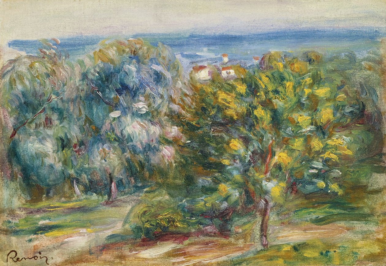 Paisagem do meio-dia, 1910 de Pierre Auguste Renoir