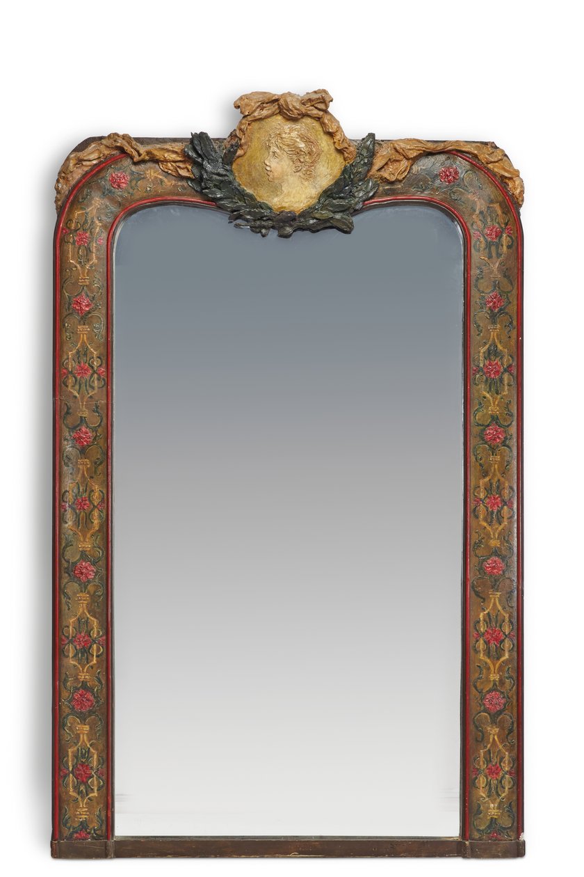 Moldura de espelho com um medalhão "Maiden" s Head "para o salão Madame Charpentier, c.1878-79 de Pierre Auguste Renoir