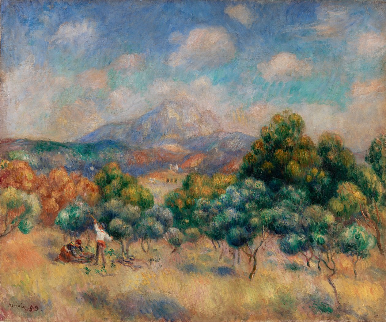 Montagne Sainte-Victoire (Paisagem) de Pierre Auguste Renoir