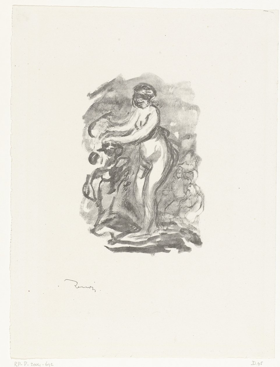 Mulher nua ao lado da videira
Femme au cep de vigne de Pierre Auguste Renoir