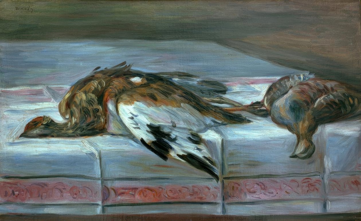 Ainda vida com faisão e perdiz de Pierre Auguste Renoir